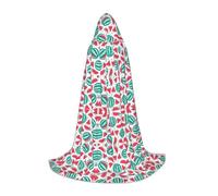 FHIZOAL Fruits Watermelon Halloween Hooded Cape For Teenagers Witch Vampires Grim Reaper Costume Themed Parties Comic Con