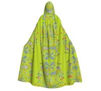 FHIZOAL Funny Cats Birds And Flowers Adult Hooded Cloak Vampire Witch Cape Halloween Christmas Cosplay Costumes Themed Parties