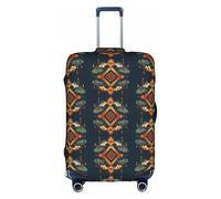 FHIZOAL Geometric Tribes Elastic Anti Scratch Suitcase Cover Travel Luggage Protector Dust-Proof for 18-32 Inch Baggage