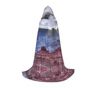 FHIZOAL Grand Canyon Halloween Hooded Cape For Teenagers Witch Vampires Grim Reaper Costume Themed Parties Comic Con
