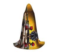 FHIZOAL Grapes Wine Bottles And Drink Halloween Hooded Cape For Teenagers Witch Vampires Grim Reaper Costume Themed Parties Comic Con