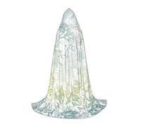 FHIZOAL Green Sea Blue Seaweed Halloween Hooded Cape For Teenagers Witch Vampires Grim Reaper Costume Themed Parties Comic Con