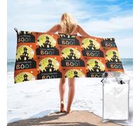 FHIZOAL Halloween Ghost Pumpkin Quick Dry Towel Microfibre Towel Super Absorbent Ultra Compact Gym Sports Beach Camping Travel