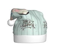 FHIZOAL Happy Easter Eggs Bunny Tail Adult Christmas Decorative Hat Festive Plush Hat Soft Lightweight New Year'S Party Holiday