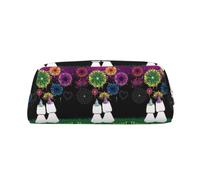 FHIZOAL Happy New Year Pencil Bag Stand Up Stationery Storage Case Student Office College Cosmetic