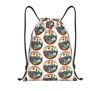 FHIZOAL Hong Kong Cityscape Drawstring Bags Waterproof Sports String Backpacks Lightweight Yoga Training Swimming Travel