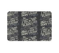 FHIZOAL I Know The Plans Have You Declares Lord Non-Slip Flannel Doormat Home Decor Floor Mat Bathroom Kitchen Front Back Door Entrance
