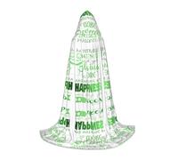 FHIZOAL Irish Blessing St Patrick'S Day Halloween Hooded Cape For Teenagers Witch Vampires Grim Reaper Costume Themed Parties Comic Con