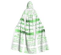 FHIZOAL Irish Blessing St Patrick'S Day Hooded Cloak Hooded Robe Halloween Christmas Witch Vampires Grim Reaper Costume Cosplay Party