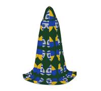 FHIZOAL Israel And Ukraine Halloween Hooded Cape For Teenagers Witch Vampires Grim Reaper Costume Themed Parties Comic Con