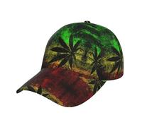 FHIZOAL Jamaica Flag Leaves Classic Baseball Cap Dad Hat Adjustable Breathable Vintage Golf Gym Workout Sports Outdoor Black