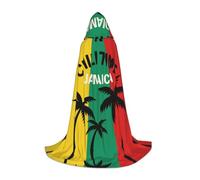 FHIZOAL Jamaica Palm Grove Halloween Hooded Cape For Teenagers Witch Vampires Grim Reaper Costume Themed Parties Comic Con