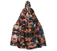 FHIZOAL Japan Fancy Koi Carp Fishes Adult Hooded Cloak Vampire Witch Cape Halloween Christmas Cosplay Costumes Themed Parties