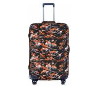 FHIZOAL Japan Fancy Koi Carp Fishes Elastic Anti Scratch Suitcase Cover Travel Luggage Protector Dust-Proof for 18-32 Inch Baggage