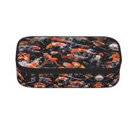 FHIZOAL Japan Fancy Koi Carp Fishes Pencil Case Stationery Storage Pouch Big Capacity Teacher College Work