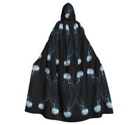 FHIZOAL Jellyfish Hooded Cloak Hooded Robe Halloween Christmas Witch Vampires Grim Reaper Costume Cosplay Party