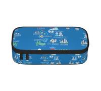 FHIZOAL Korean Cities and Landmarks Pencil Case Stationery Storage Pouch Big Capacity Teacher College Work