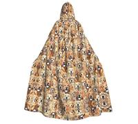 FHIZOAL Labrador Retriever Dogs Adult Hooded Cloak Vampire Witch Cape Halloween Christmas Cosplay Costumes Themed Parties