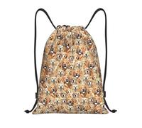 FHIZOAL Labrador Retriever Dogs Drawstring Bags Waterproof Sports String Backpacks Lightweight Yoga Training Swimming Travel