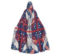 FHIZOAL Liberty Statue With American Hooded Cloak Hooded Robe Halloween Christmas Witch Vampires Grim Reaper Costume Cosplay Party