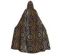FHIZOAL Mandala Adult Hooded Cloak Vampire Witch Cape Halloween Christmas Cosplay Costumes Themed Parties