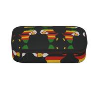 FHIZOAL Map Outline of Africa Pencil Case Stationery Storage Pouch Big Capacity Teacher College Work