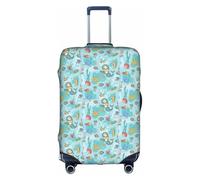FHIZOAL Mermaid Tropical Jellyfish Goldfish Cheering Seahorse Elastic Anti Scratch Suitcase Cover Travel Luggage Protector Dust-Proof for 18-32 Inch Baggage