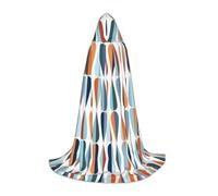 FHIZOAL Mid Century Modern Retro With Drop Shapes Halloween Hooded Cape For Teenagers Witch Vampires Grim Reaper Costume Themed Parties Comic Con