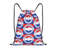 FHIZOAL Netherlands Map On Flag Backg Drawstring Bags Waterproof Sports String Backpacks Lightweight Yoga Training Swimming Travel