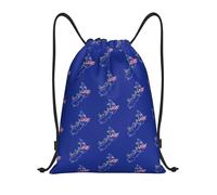 FHIZOAL New Zealand Map With Flag Drawstring Bags Waterproof Sports String Backpacks Lightweight Yoga Training Swimming Travel