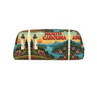 FHIZOAL North Carolina Scenic Landsca Pencil Bag Stand Up Stationery Storage Case Student Office College Cosmetic