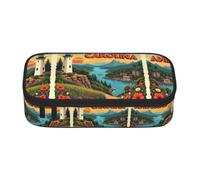 FHIZOAL North Carolina Scenic Landsca Pencil Case Stationery Storage Pouch Big Capacity Teacher College Work