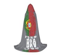 FHIZOAL Portugal Flag Halloween Hooded Cape For Teenagers Witch Vampires Grim Reaper Costume Themed Parties Comic Con