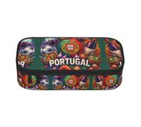 FHIZOAL Portugal Food Wine Pencil Case Stationery Storage Pouch Big Capacity Teacher College Work