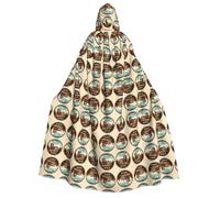 FHIZOAL Rome Italy Landmark Adult Hooded Cloak Vampire Witch Cape Halloween Christmas Cosplay Costumes Themed Parties