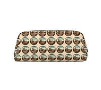 FHIZOAL Rome Italy Landmark Pencil Bag Stand Up Stationery Storage Case Student Office College Cosmetic