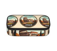 FHIZOAL Rome Italy Landmark Pencil Case Stationery Storage Pouch Big Capacity Teacher College Work