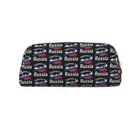 FHIZOAL Russia Map Pencil Bag Stand Up Stationery Storage Case Student Office College Cosmetic