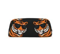 FHIZOAL Stylish Tiger-Gigapixel-Standard-Scale-4_00x Pencil Bag Stand Up Stationery Storage Case Student Office College Cosmetic