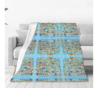 FHIZOAL United States Map Art Print Ultra-Soft Micro Fleece Blanket Flannel Blanket Skin Friendly Breathable Couch Bed Living Room