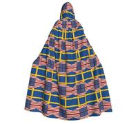 FHIZOAL United States & Sweden Adult Hooded Cloak Vampire Witch Cape Halloween Christmas Cosplay Costumes Themed Parties