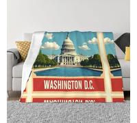 FHIZOAL Washington Dc Capitol Buildin Ultra-Soft Micro Fleece Blanket Flannel Blanket Cozy Warm Couch Bed Living Room Bedroom Decor