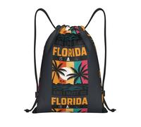 FHIZOAL We'Re Going To Florida Drawstring Bags Waterproof Sports String Backpacks Lightweight Yoga Training Swimming Travel