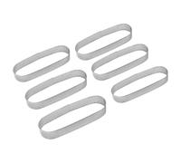 Fhjsyeirly 6PCS Oval Tart Ring Stainless Steel Perforated Mold Mousse Ring French Dessert Cake Decorating Mousse Mould Bakeware