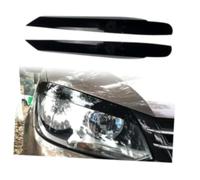 fhjwqronte 2Pcs/Set Car Front Headlight Eyelid Trim Cover Decoration, for Touran 2011-2015 Abs, for Automotive Headlamp Decal Lamp Brow Car Lamp Upper for Edge Trim (Glossy Black) (Glossy Black)