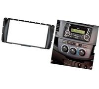 fhjwqronte Radio Stereo Panel Double 2 Din, for Hilux, fortune 2011-2015 Fascia DVD Dash Install Mount Trim Kit Face Plate Frame Auto Audio Display Bezel(BLACK 173x98mm)