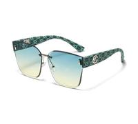 FHJYKP Fashionable High-end Women's Gradient Color Large Frame UV Resistant Sunglasses