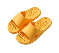 Fhkbb Household Reflexology Sandals Slippers for Women and Mens Foot Massage Tool-Foot Acupoint Massage Arch Pain Relief,Indoor Slippers for Bath Shower/Yellow/40/41 EU