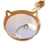 FHKPET Instinct Basket, Stimulicat Cat Bed, Stimulicat Cat Bed Rope Cotton with Cushion, Eliminates Bed Rejection Round Pet Basket, Boho Catbed for Cats Handwoven Scratchable Breathable Weave (Large)