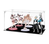 FHMIDIC Acrylic Display Case, Clear Action Figures Display Case with Mirrored Back, Dustproof Showcase Alternative Glass Display Case for Collectibles, Figures, Lego, Models, Toys (40x20x20cm)